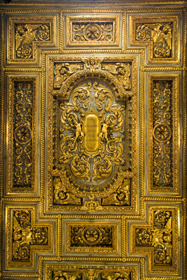 Gilded basilica ceiling