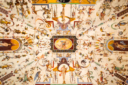 Uffizi Gallery painted ceiling photo