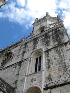 Tower against clouds