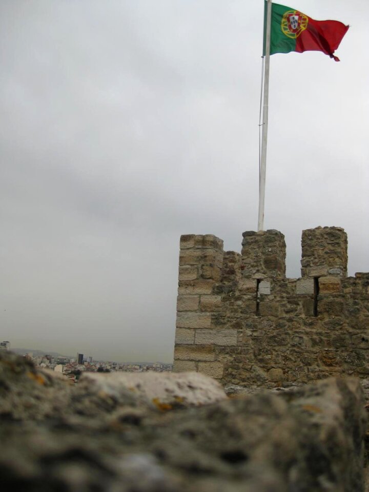 Portugal flag on watch tower