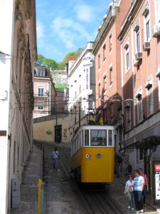 Lisbon funicular tramway photo