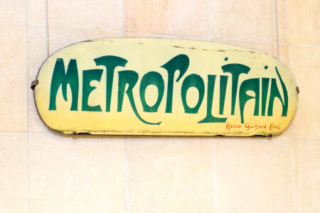 Original Paris metro sign