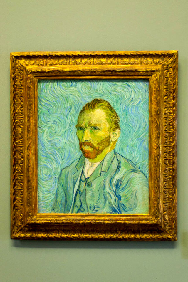 Van Gogh self-portrait painting