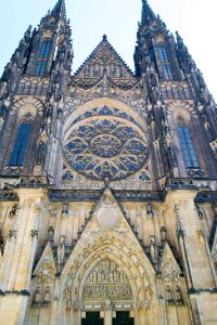 Front facade of St Vitus Cathedral photo