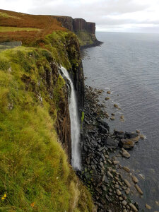 Mealt waterfall with photo