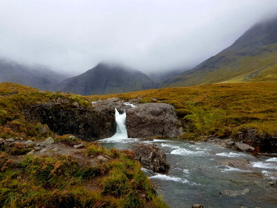 Small waterfall in Scottish Highlands photo