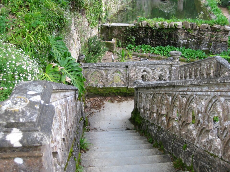 Going down the stairway photo