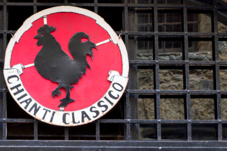 Chianti classico black rooster sign photo