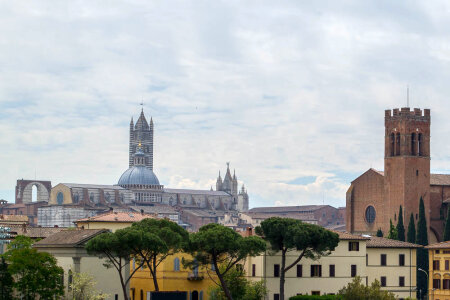 Wide view over Siena photo