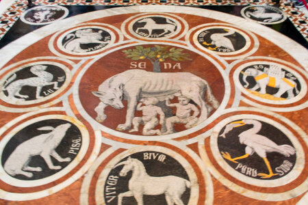 The She-Wolf of Siena mosaic photo