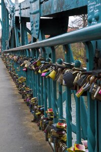 Padlocks on Tumski Bridge