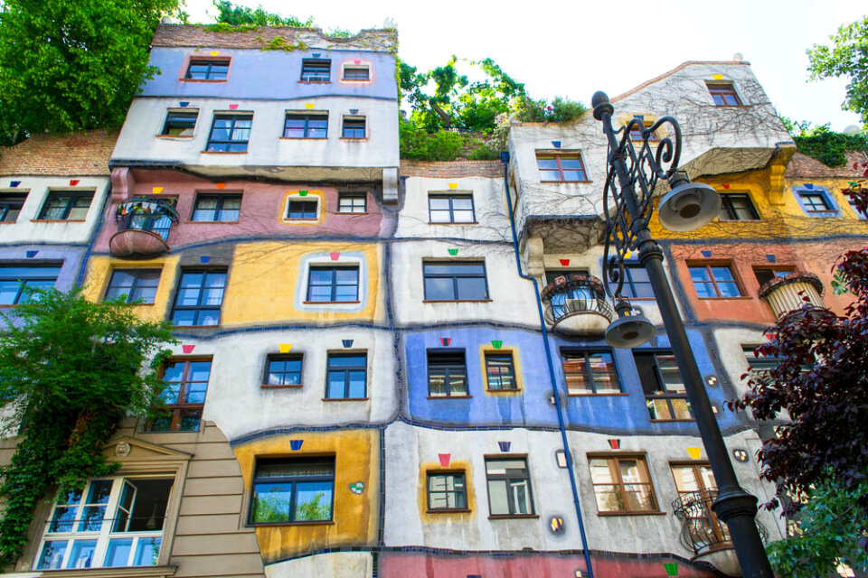 Hundertwasserhaus colorful facade