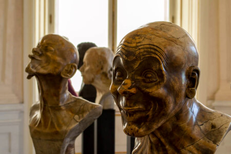 Character heads sculptures photo