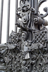 Upper Belvedere wrought-iron gate detail photo