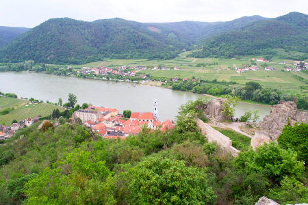 Danube seen from Durnstein castle photo