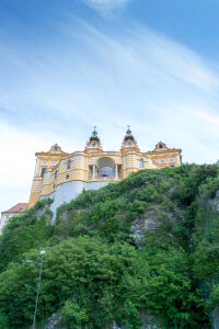 Melk Abbey on hilltop photo