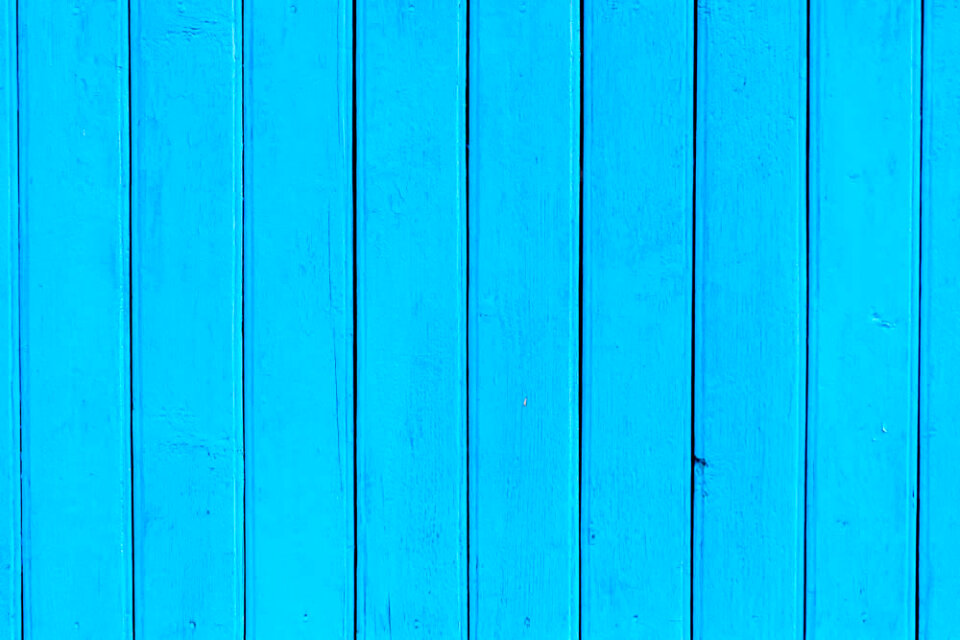 Painted wooden slats