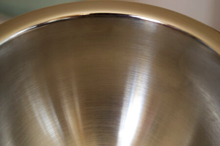 Decorative metal finish bowl photo
