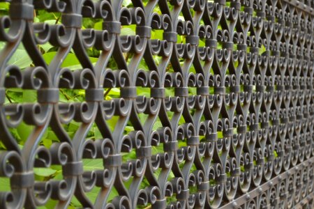 Ornamental iron fence