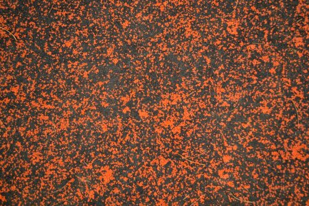 Black and orange rubber mulch