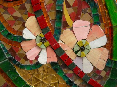 Glass and glazed tile mosaic photo