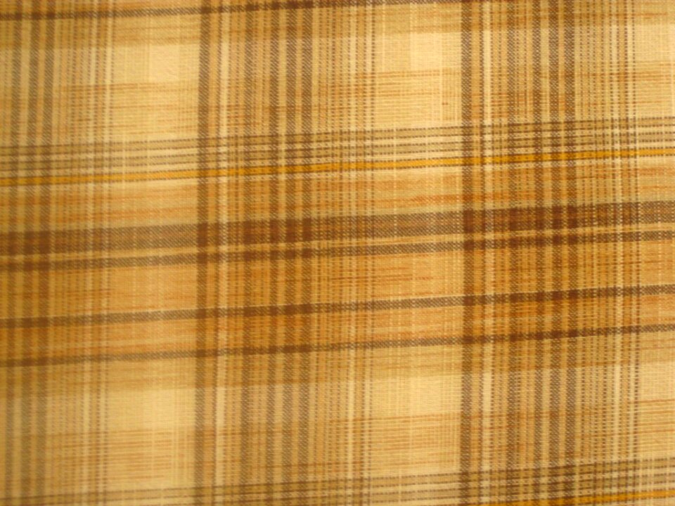 Brown and ochre plaid