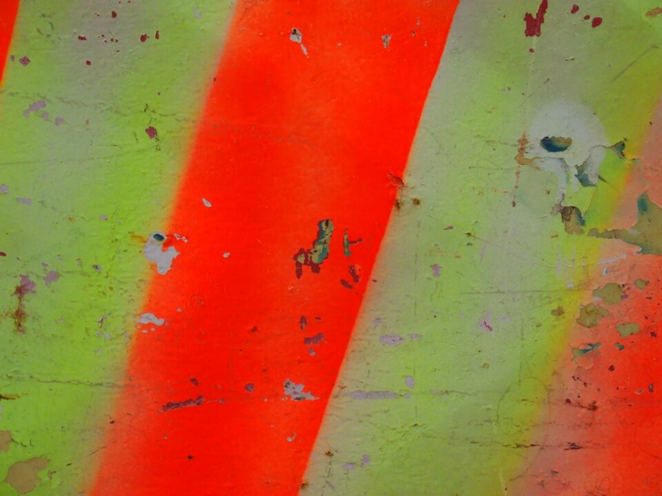 Rusty road work sign