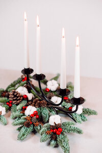 Christmas spruce decoration with candles 4