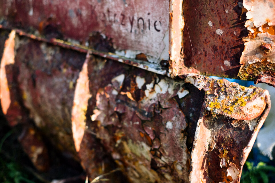 Old rusty farm equipment