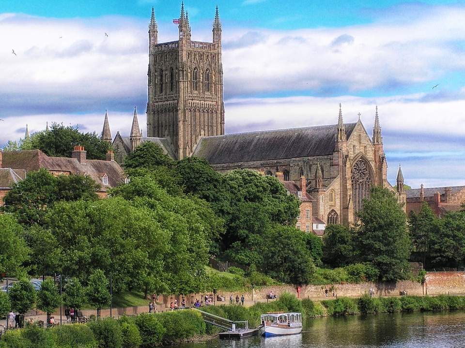 Church architecture river