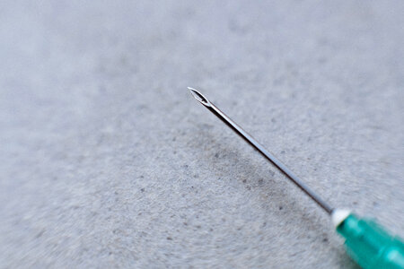 Disposable syringe needle macro 3 photo