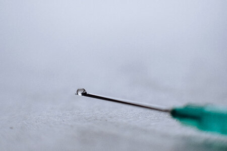 Disposable syringe needle macro 2 photo
