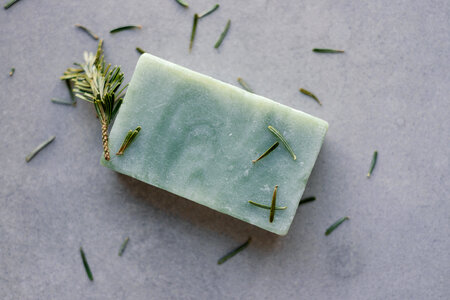 Mint handmade soap bar 5 photo