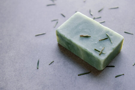 Mint handmade soap bar 4 photo