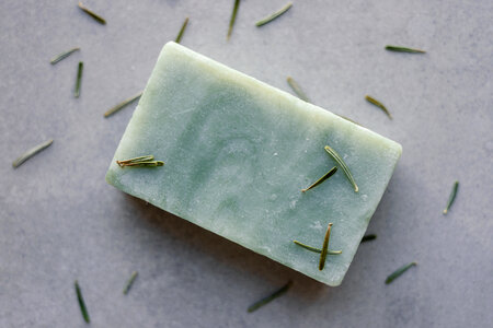Mint handmade soap bar 3 photo