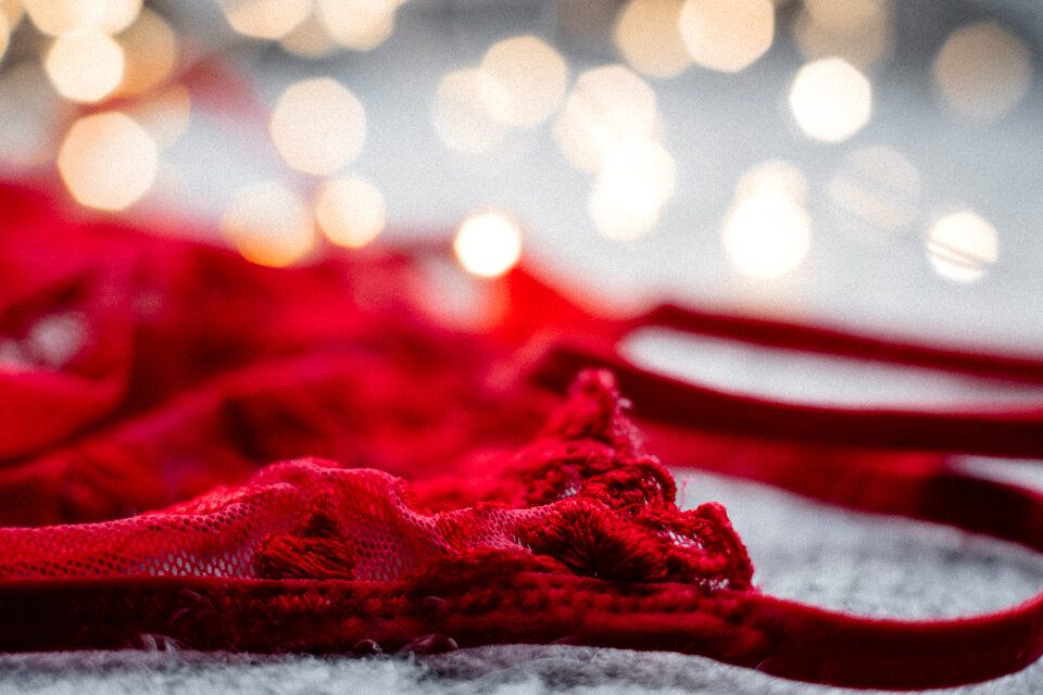 Red lace lingerie 2