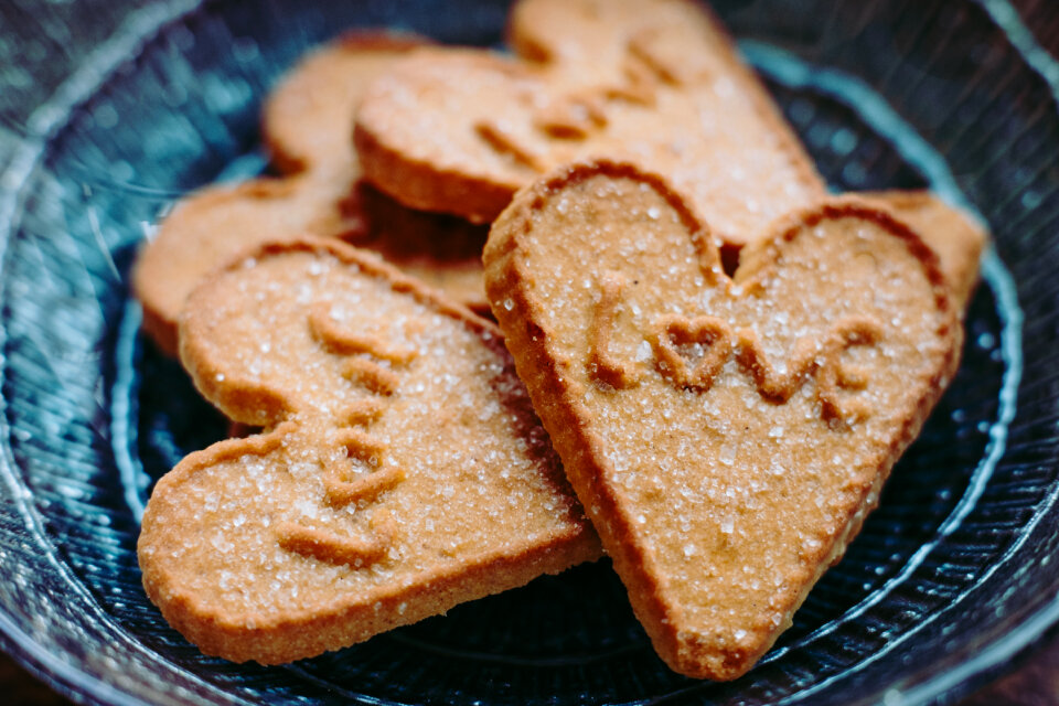 Heart-shaped cookies 2 photo