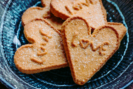 Heart-shaped cookies photo
