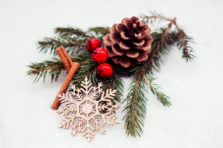 Christmas spruce decoration photo