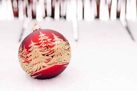 Red and gold christmas bauble