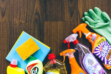 Household cleaning products photo