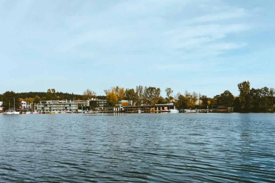 Sailing center by the lake