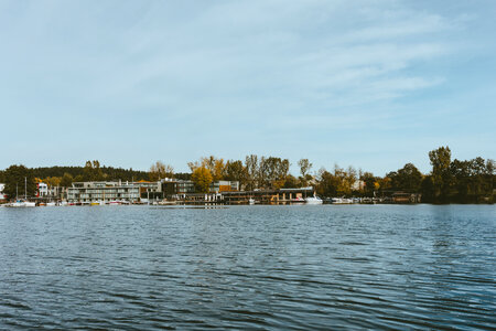 Sailing center by the lake photo