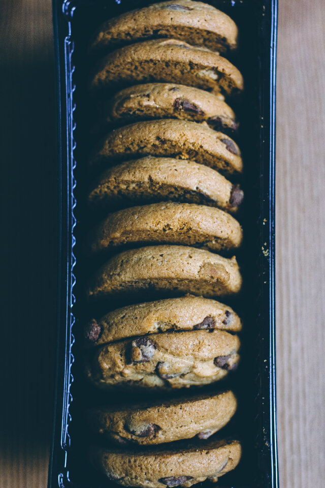 Chocolate chip cookies in a box 2