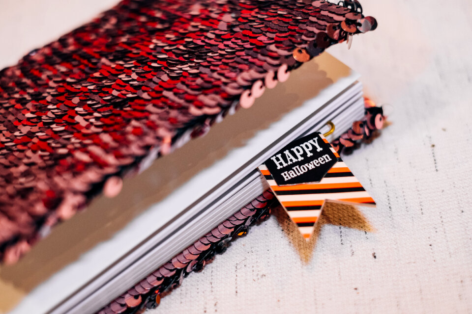 Happy Halloween paperclip in a notebook 3