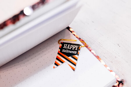 Happy Halloween paperclip in a notebook 2