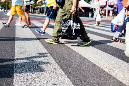 Pedestrian crossing 3 photo