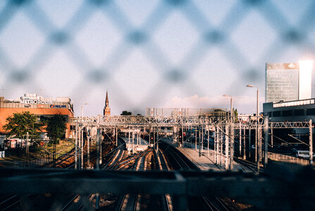 Big city railway station photo