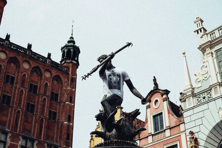 Statue of Neptune in a T-shirt 2 photo
