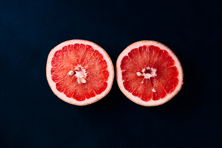 Grapefruits cut in half 3 photo